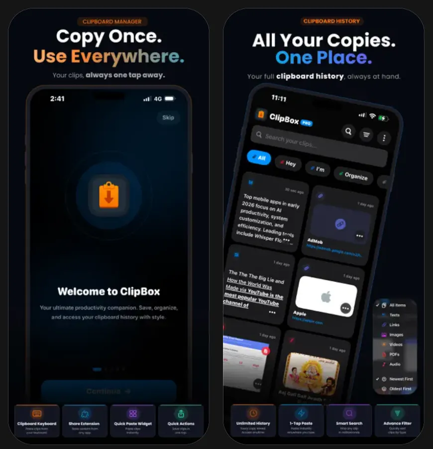 ClipBox – Copy & Paste Manager | CopyBox 제품 배너