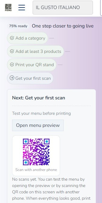 My QRMenu gallery image