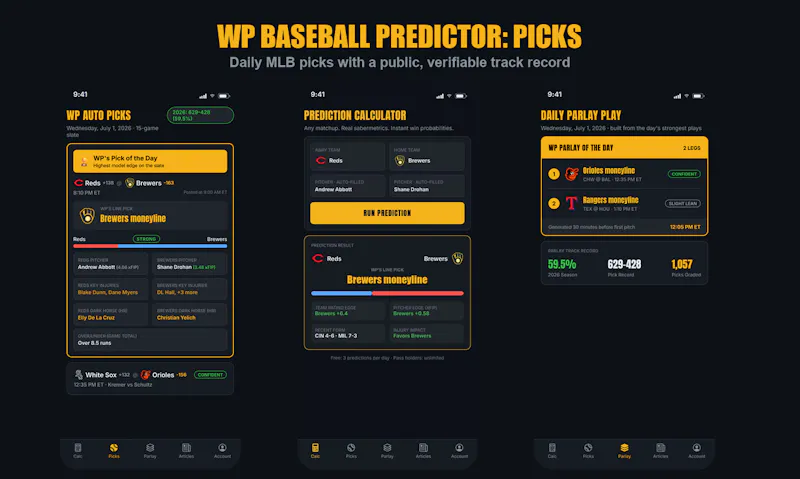 WP Baseball Predictor screenshot 2