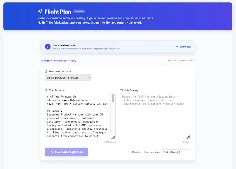 WorkInPilot FlightPlan screenshot 3