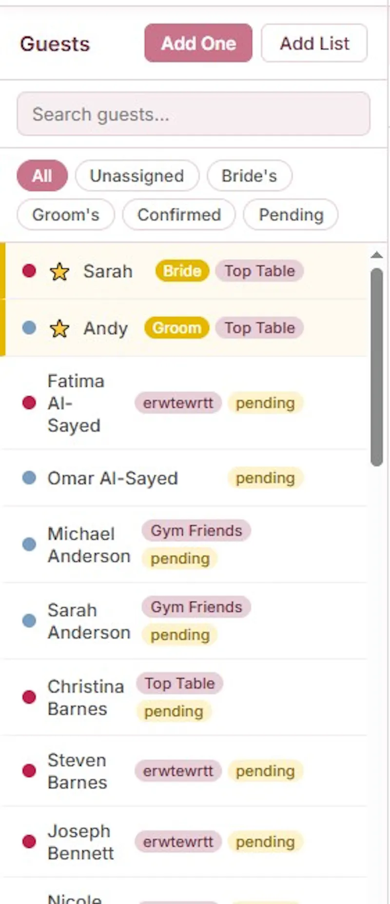 Wedding Table Planner - Seating Planner screenshot 6