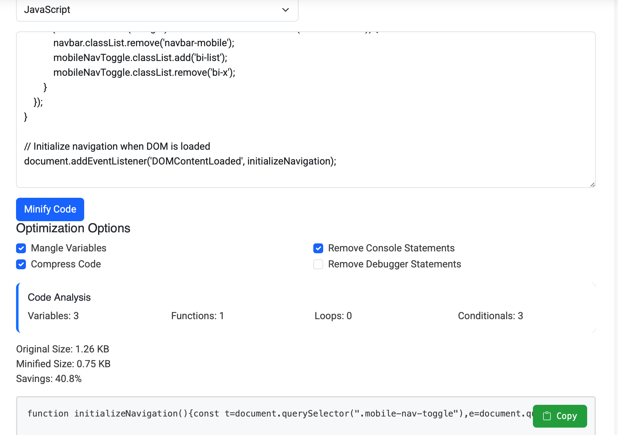 เครื่องมือ CSS & JavaScript Minifier - ลดขนาดไฟล์โดยไม่ส่งผลกระทบต่อฟังก์ชันการทำงาน media 4