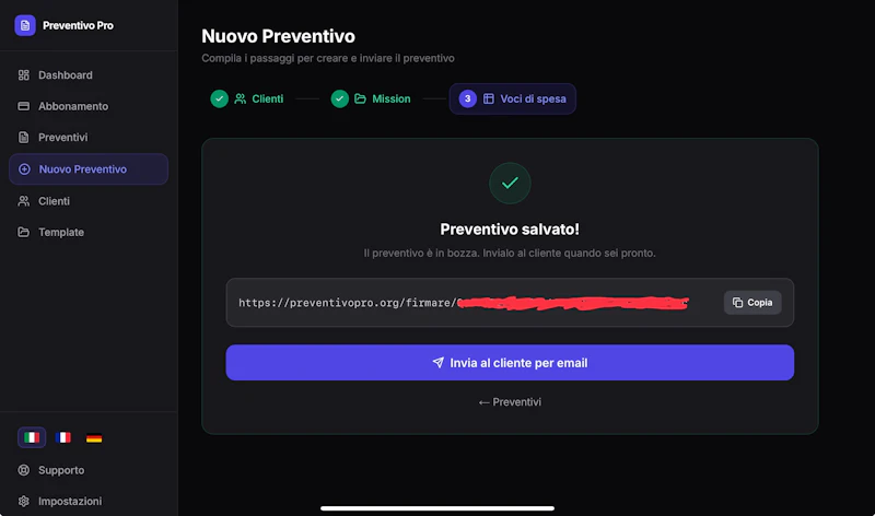 Preventivo Pro screenshot 2