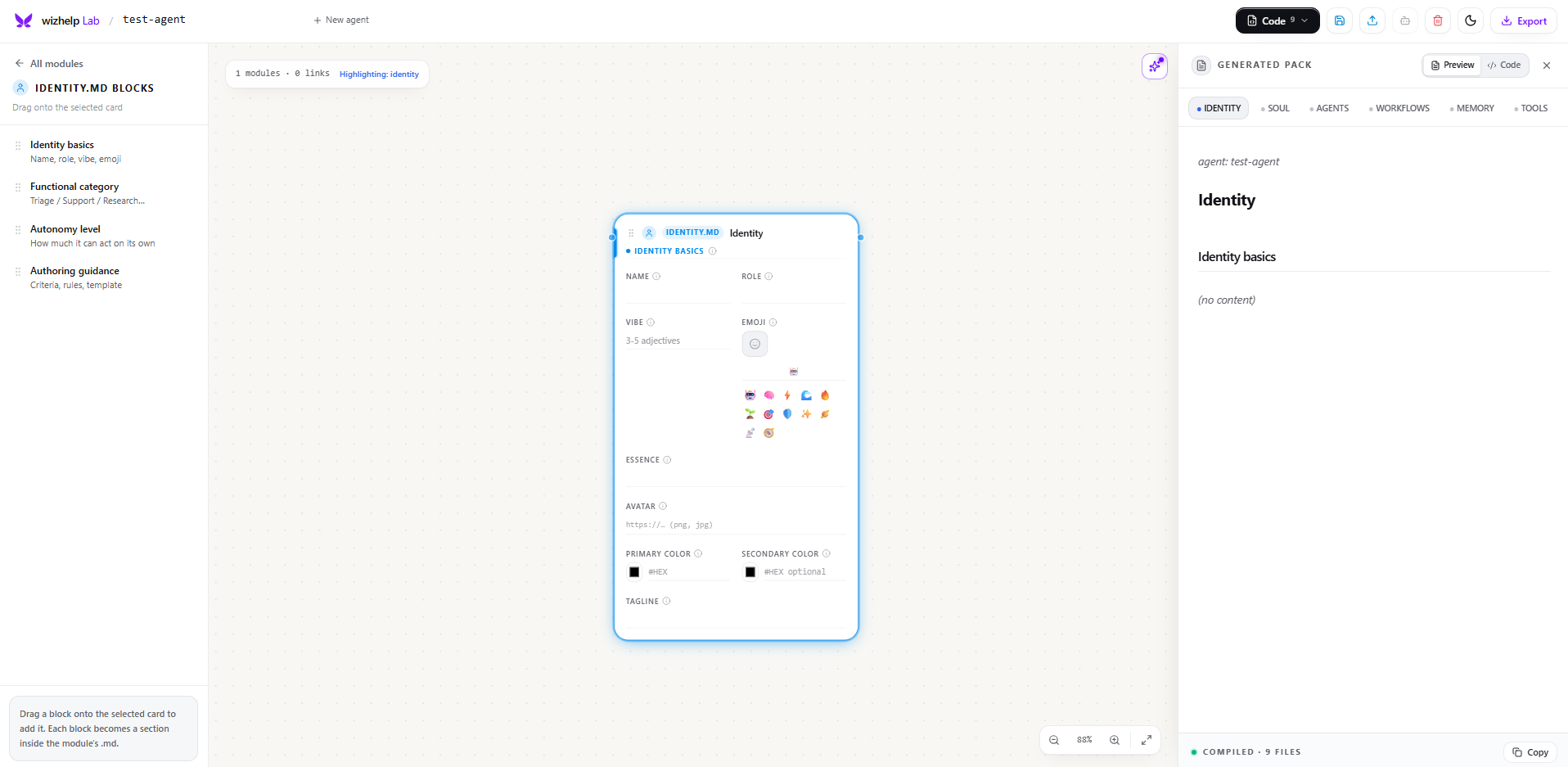 wizhelp Lab — Agent Designer gallery image