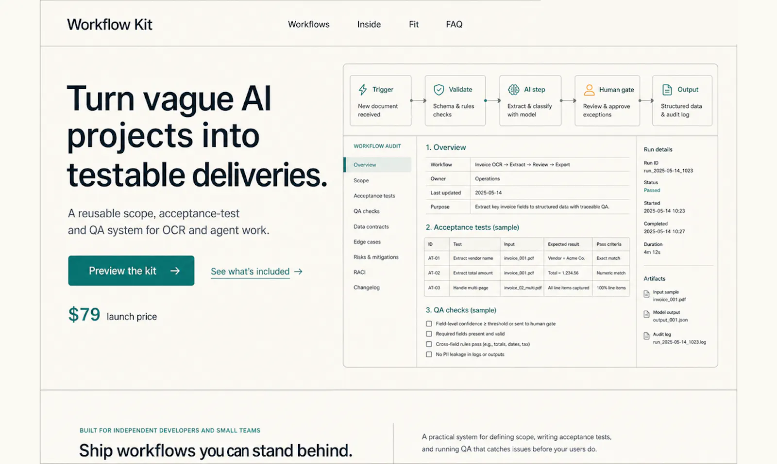AI Workflow Delivery Kit screenshot 3