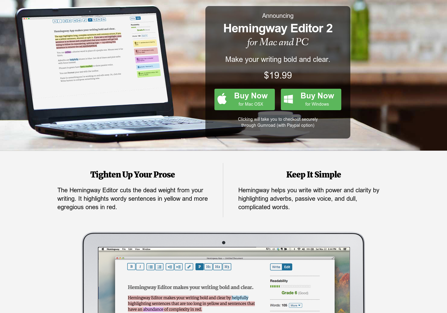 hemingway editor app