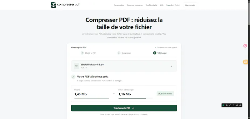 Compresser PDF screenshot 1