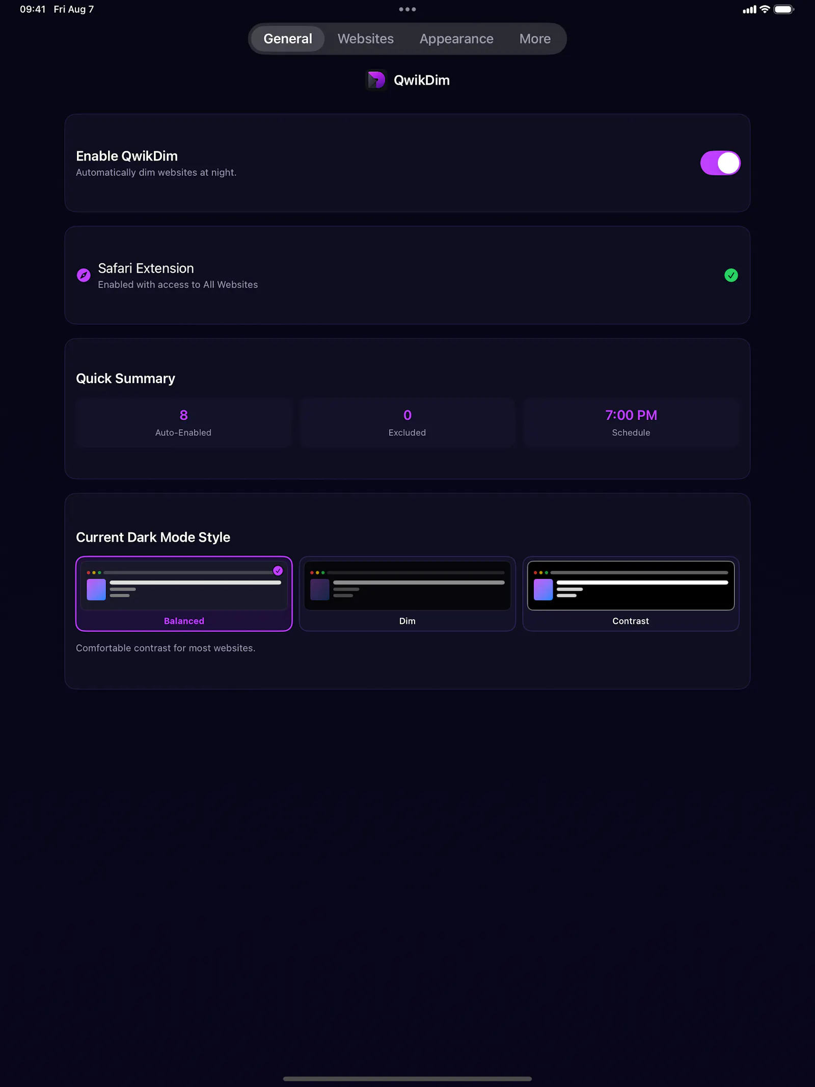 QwikDim screenshot 1