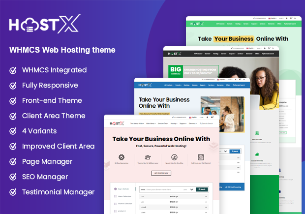 Hostx WHMCS -Thema