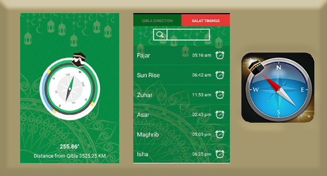 Qibla direction with Salah Timings gallery image