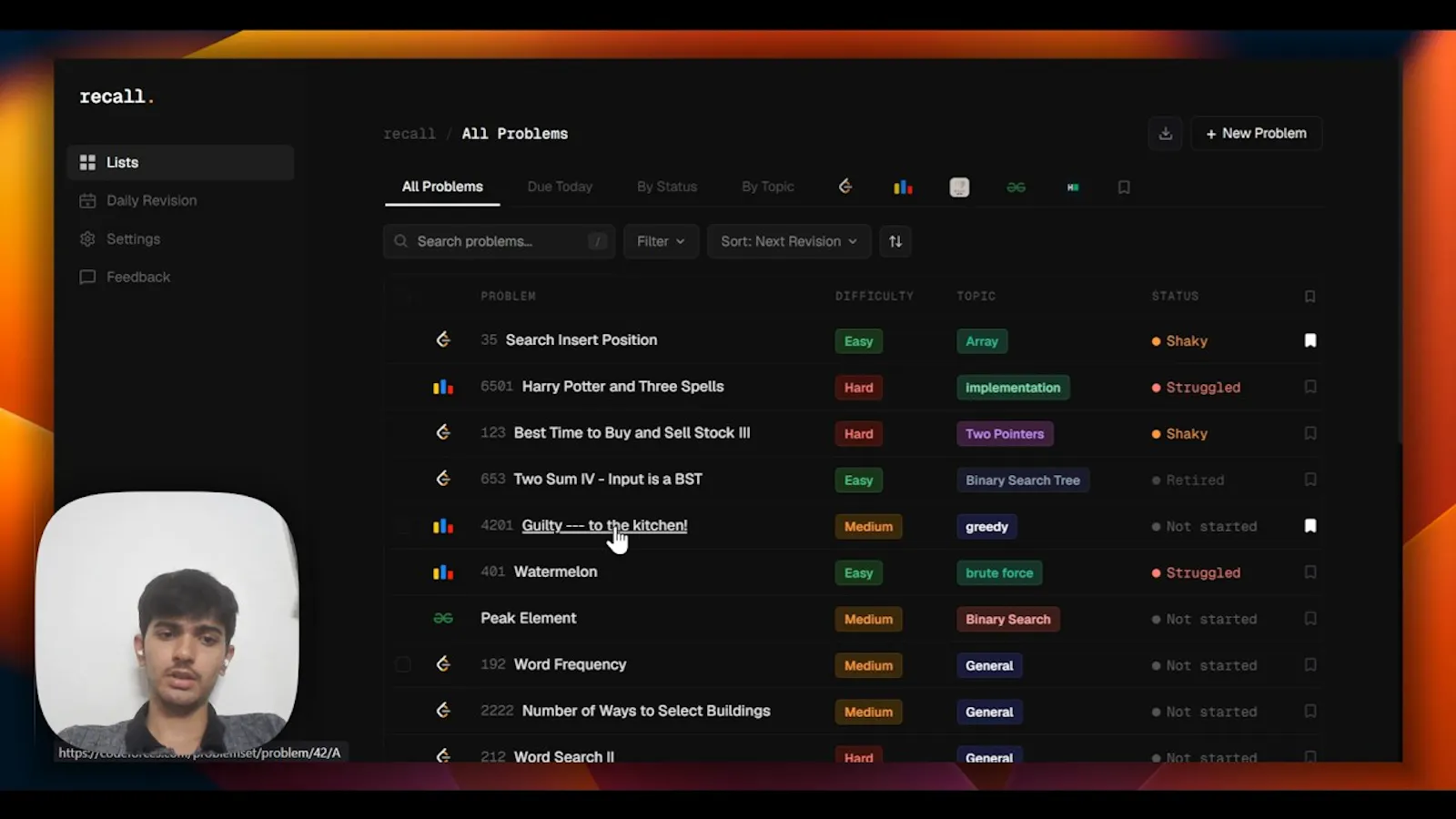recall. screenshot 1 (video preview)