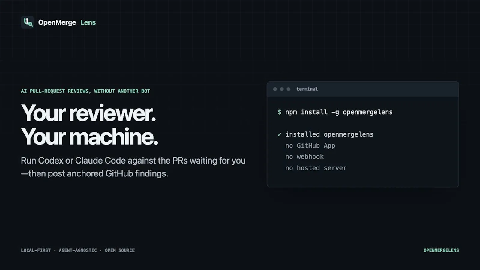 OpenMergeLens screenshot 1 (video preview)