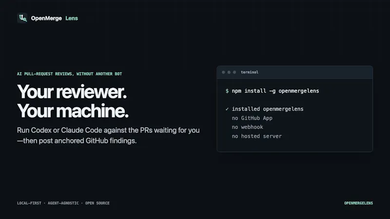 OpenMergeLens screenshot 1 (video preview)