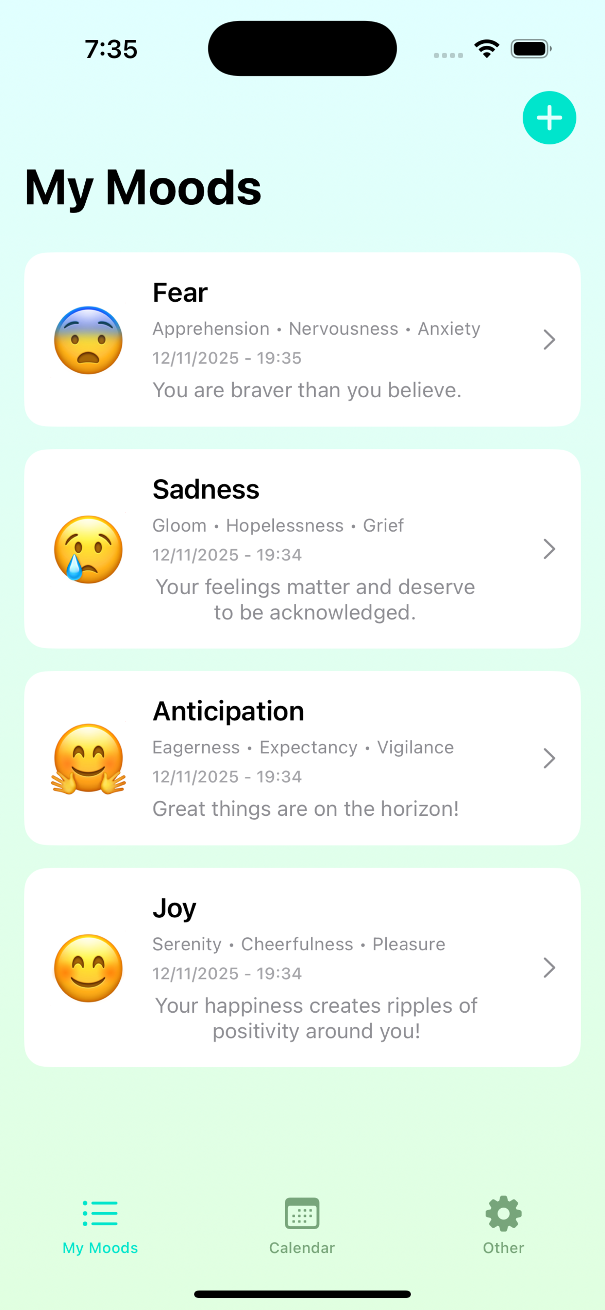 EYM: Elevate Your Mood - Screenshot 3 showing product features and functionality