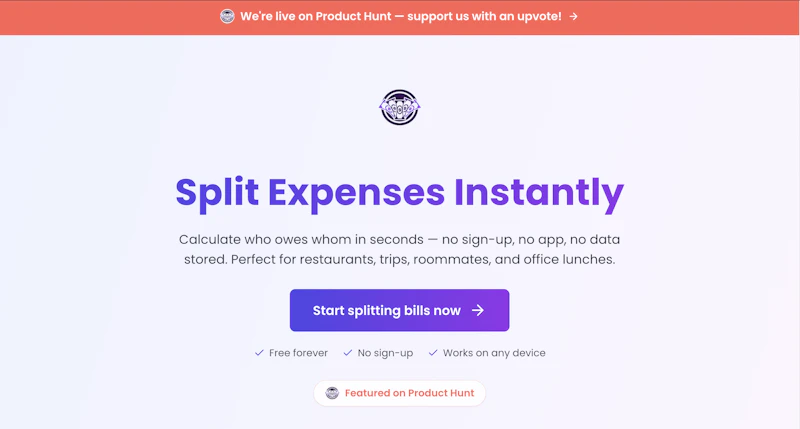 split biller screenshot 1