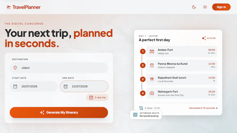 TravelPlanner  screenshot 1