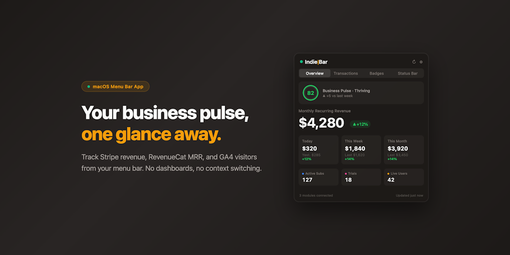 IndieBar - Revenue Tracker Logo