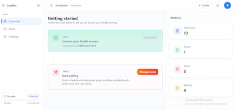 LeadLim AI - Get customers from Reddit gallery image