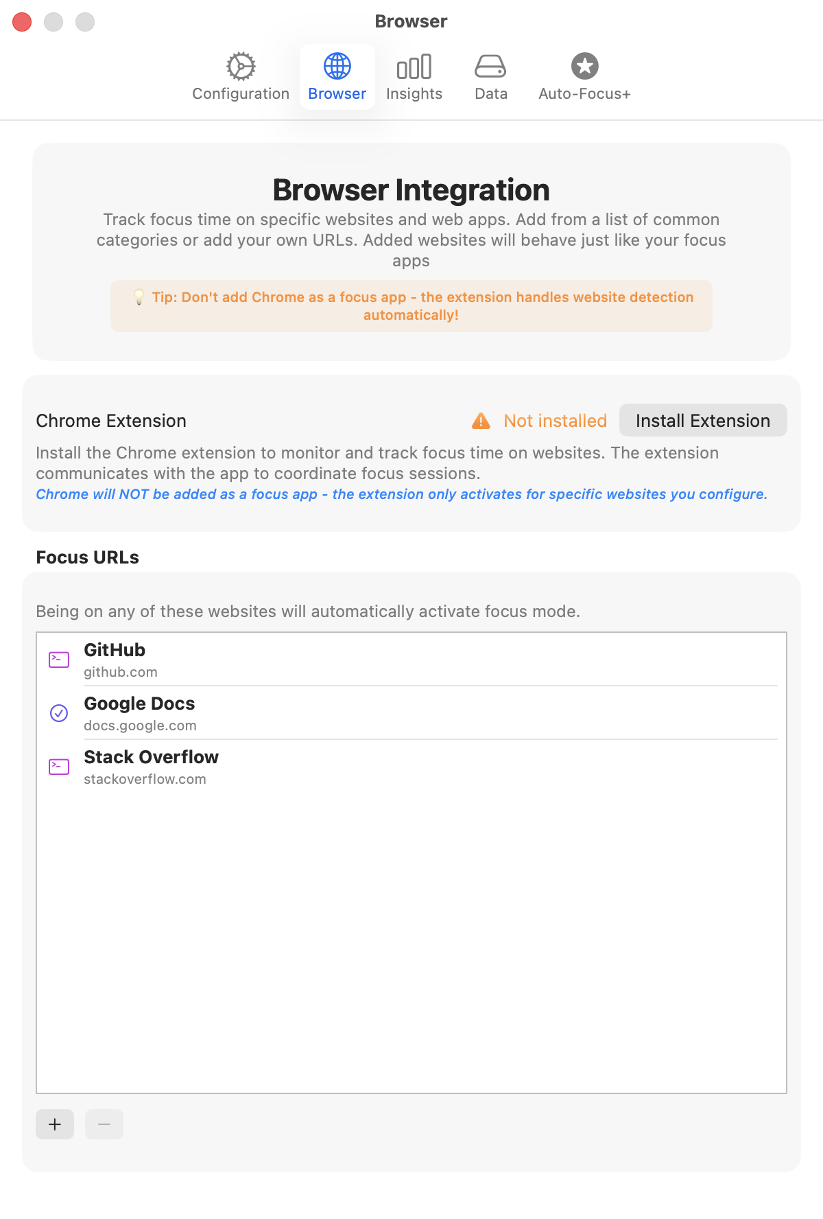 Auto Focus - Screenshot 2 showing product features and functionality