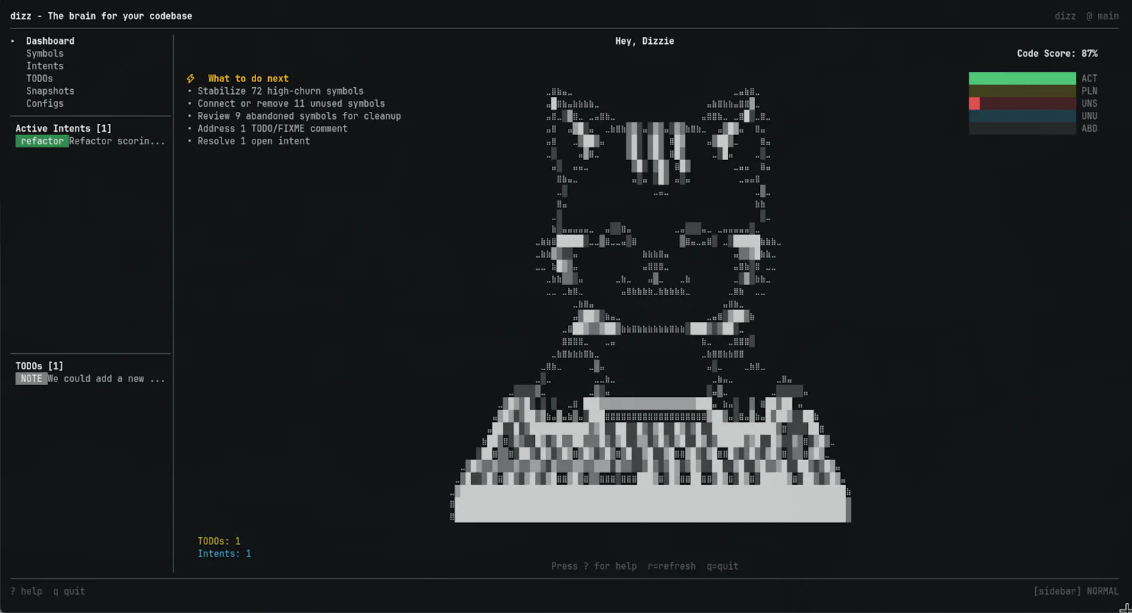 dizz: give your codebase a brain screenshot 4