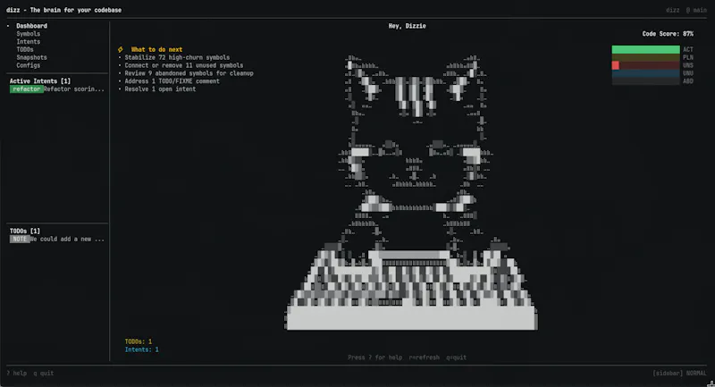 dizz: give your codebase a brain screenshot 4