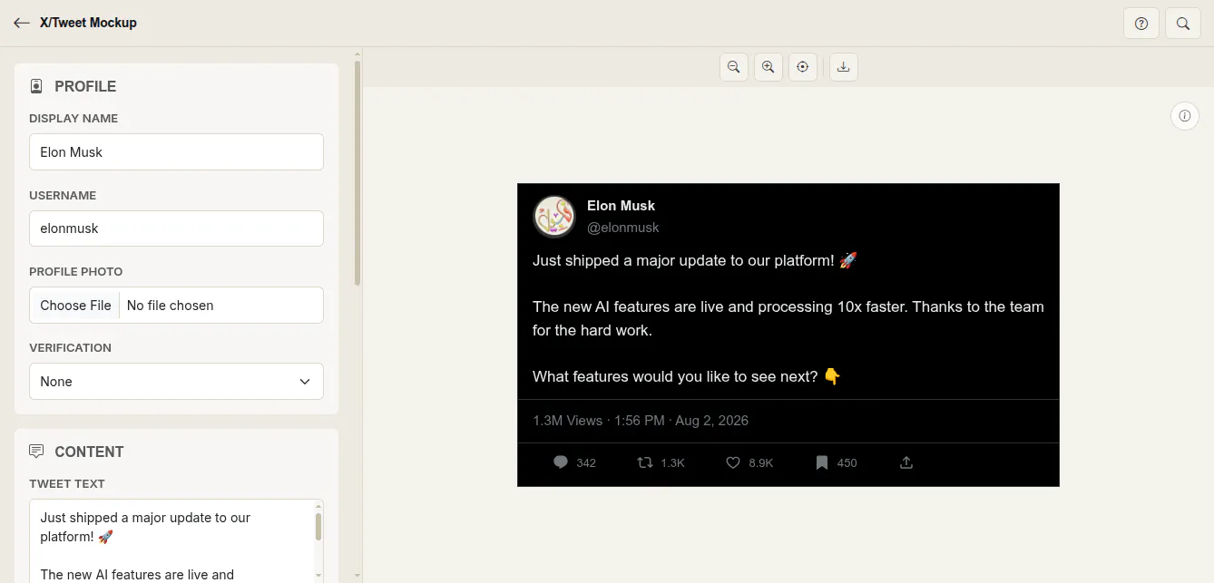 Tweet Mockup Generator by MockupTown gallery image