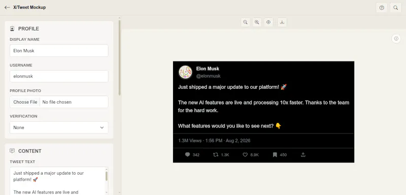 Tweet Mockup Generator by MockupTown screenshot 3