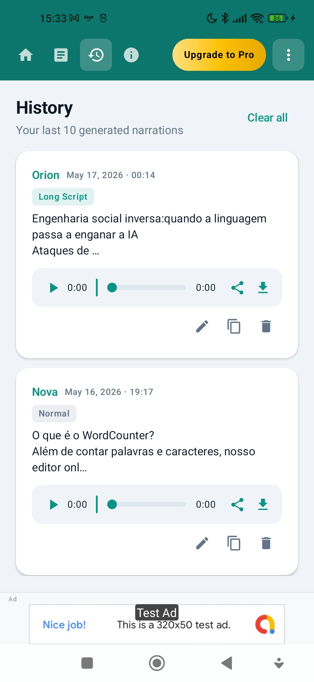 Text to Speech AI App - Long Narrations gallery image