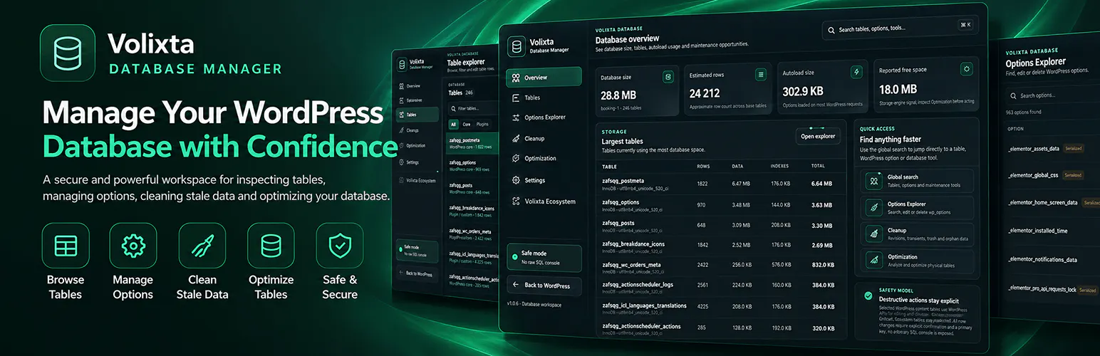 VOLIXTA Database Manager for WordPress gallery image