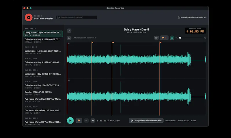 Session Recorder screenshot 2