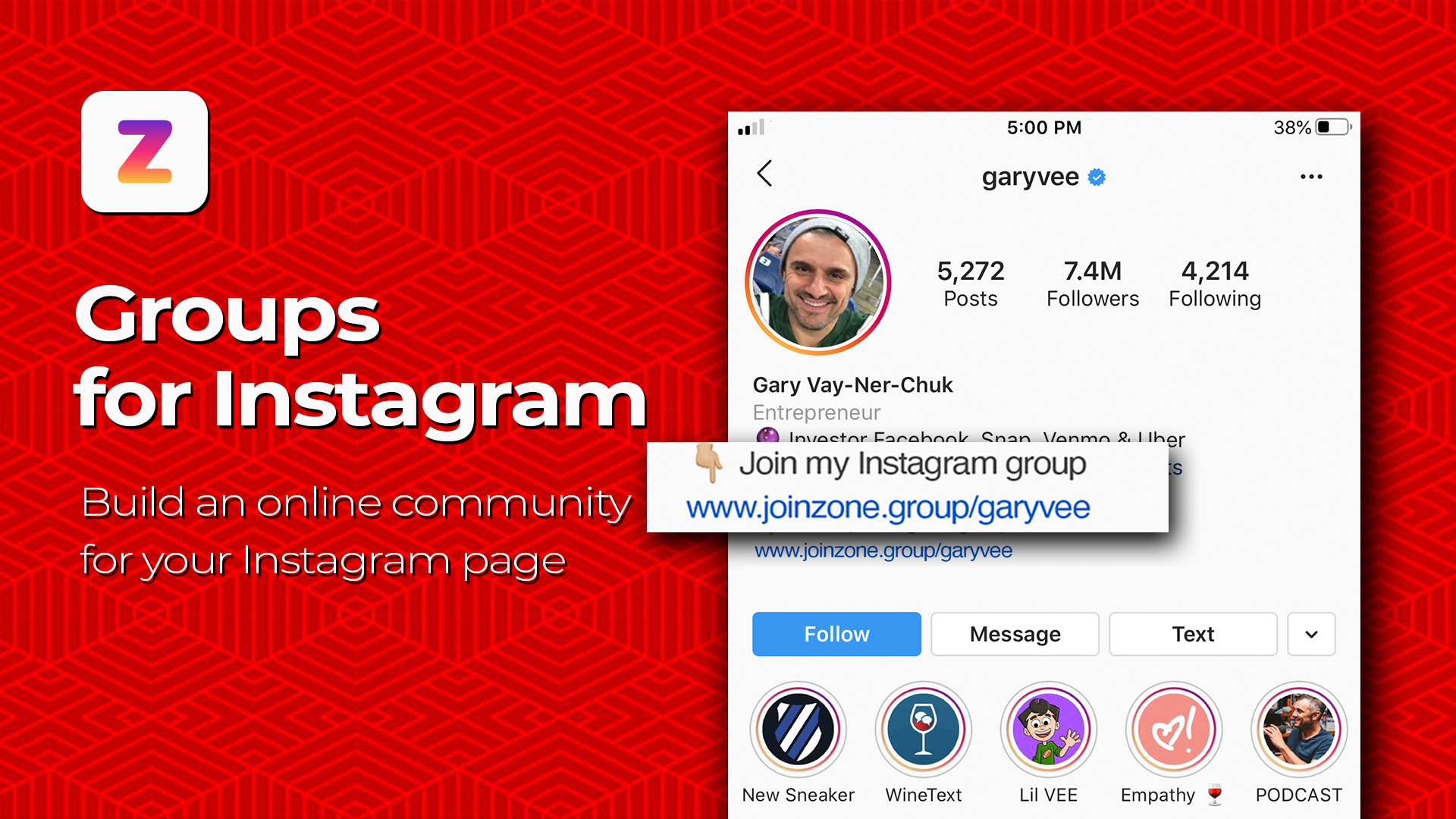 Zone - Groups For Instagram gallery image