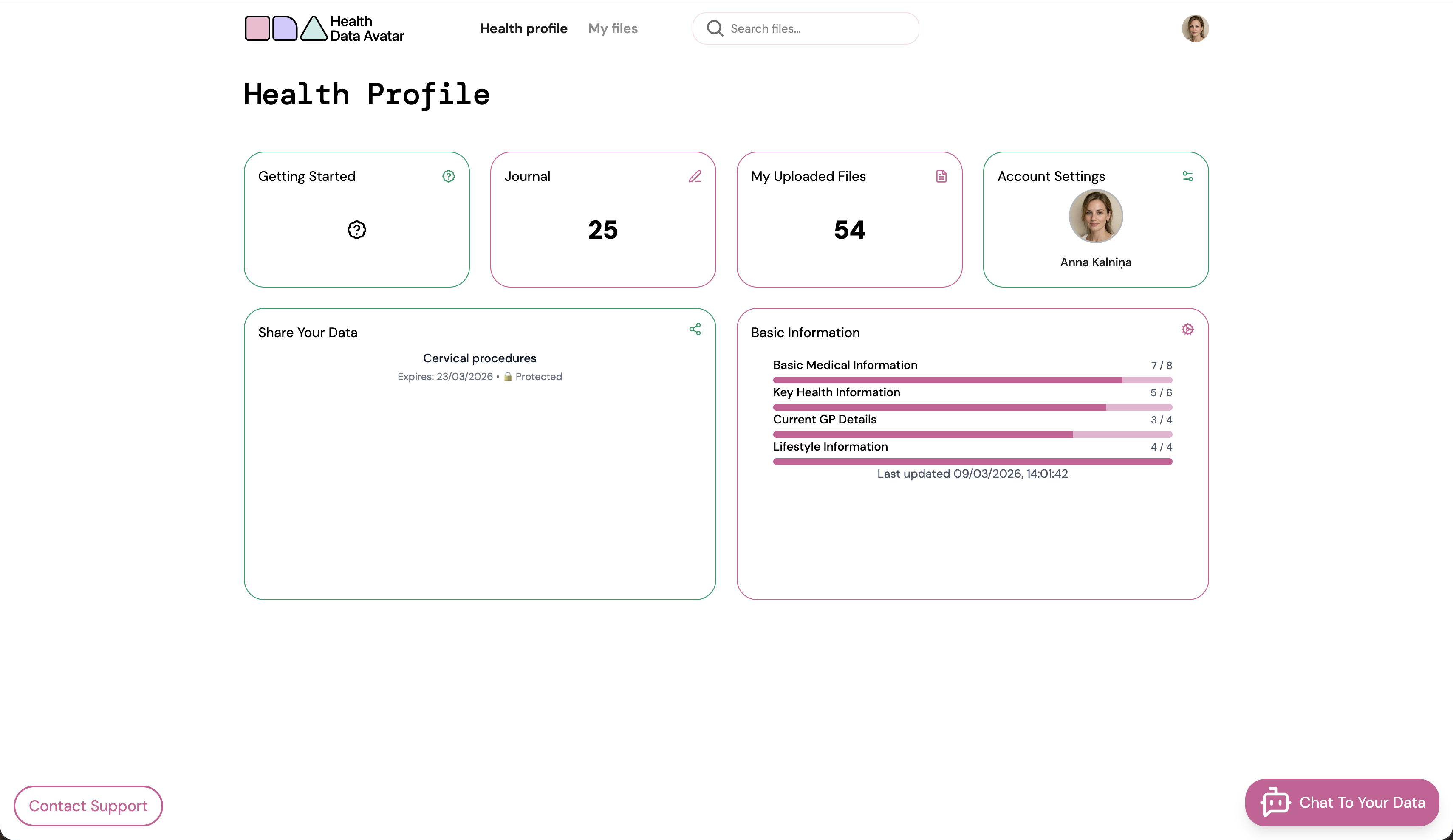 Health Data Avatar - Screenshot 5 showing product features and functionality