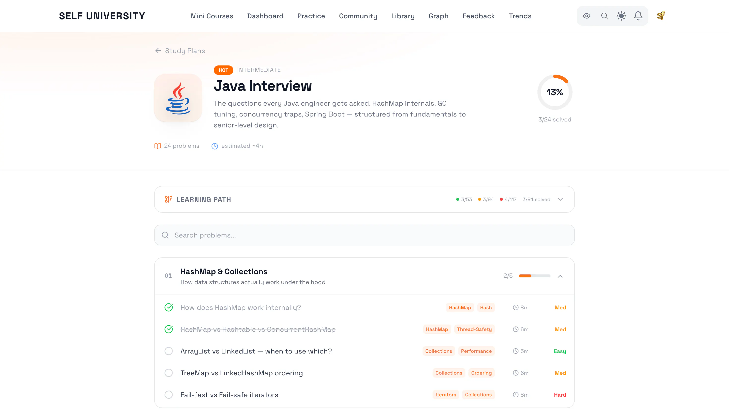 SelfUniversity screenshot