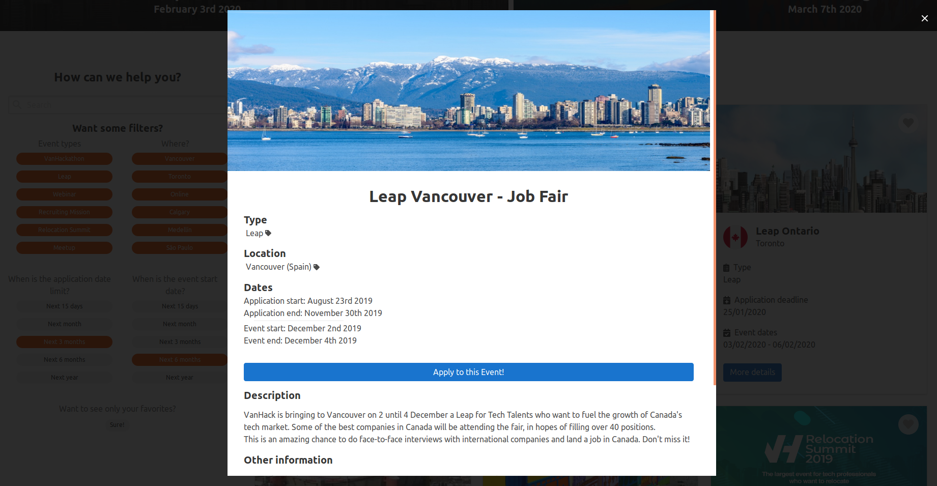 VanHack Calendar Challenge gallery image