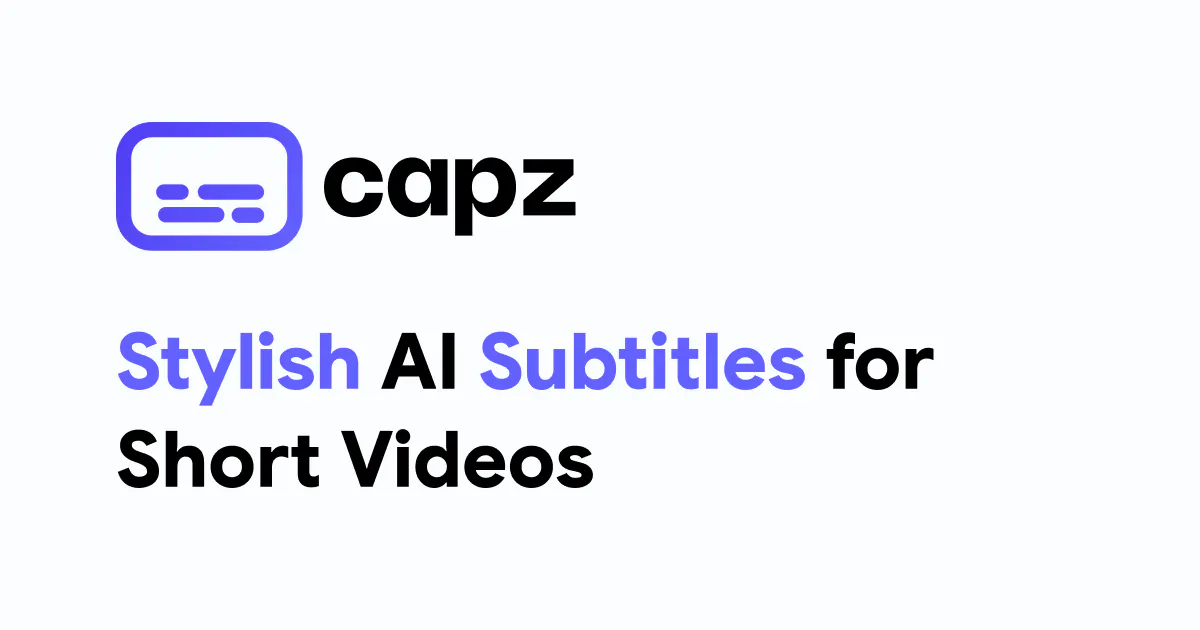 Capz:  AI Caption Tool for Short Videos screenshot