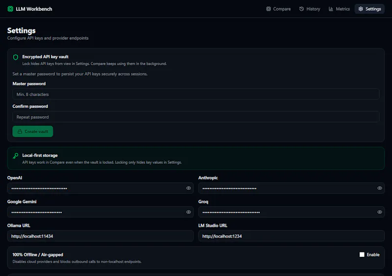 LLM Workbench screenshot 3