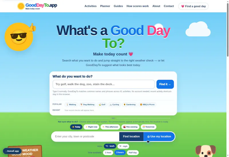 GoodDayTo screenshot 1