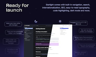 構文強調表示機能を表示する Starlight Web フレームワーク。