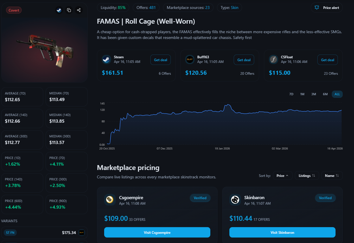 SKINSTRACK - Browse & Compare CS2 SKINS gallery image