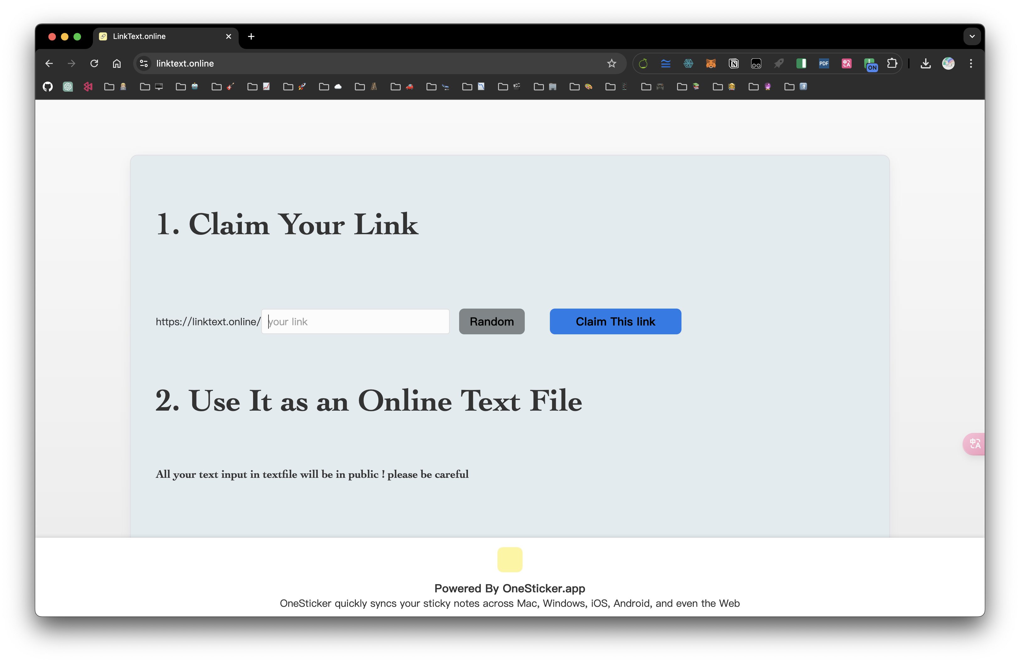 LinkText.online - 1. Замените свою ссылку 2. Используйте ее в качестве онлайн -файла текста медиа 1