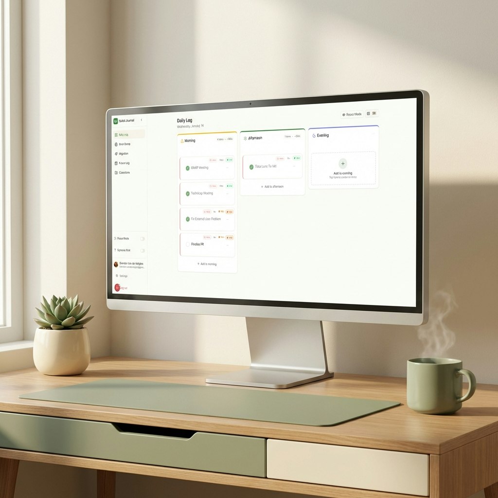ADHD Bullet Journal - Main product screenshot demonstrating key features and user interface