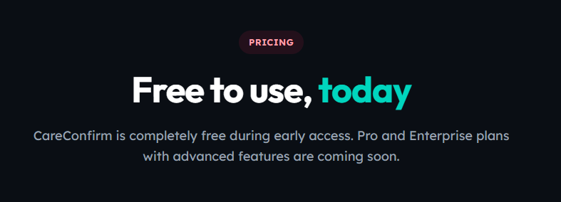 CareConfirm - Screenshot 3 showing product features and functionality
