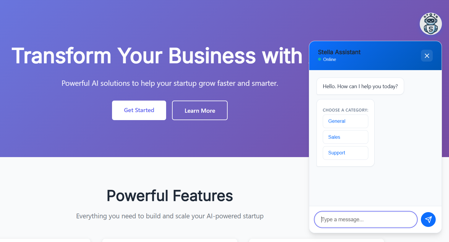 Stella Chatbot Wordpress Plugin gallery image