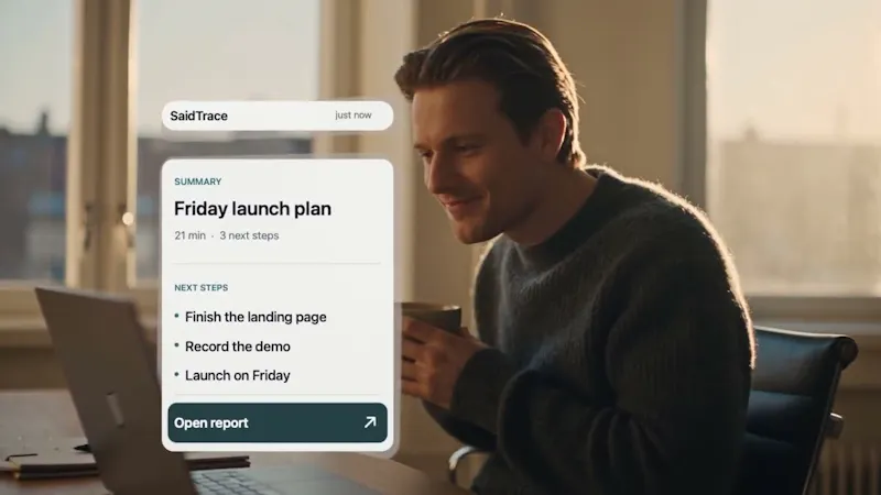 SaidTrace screenshot 1 (video preview)