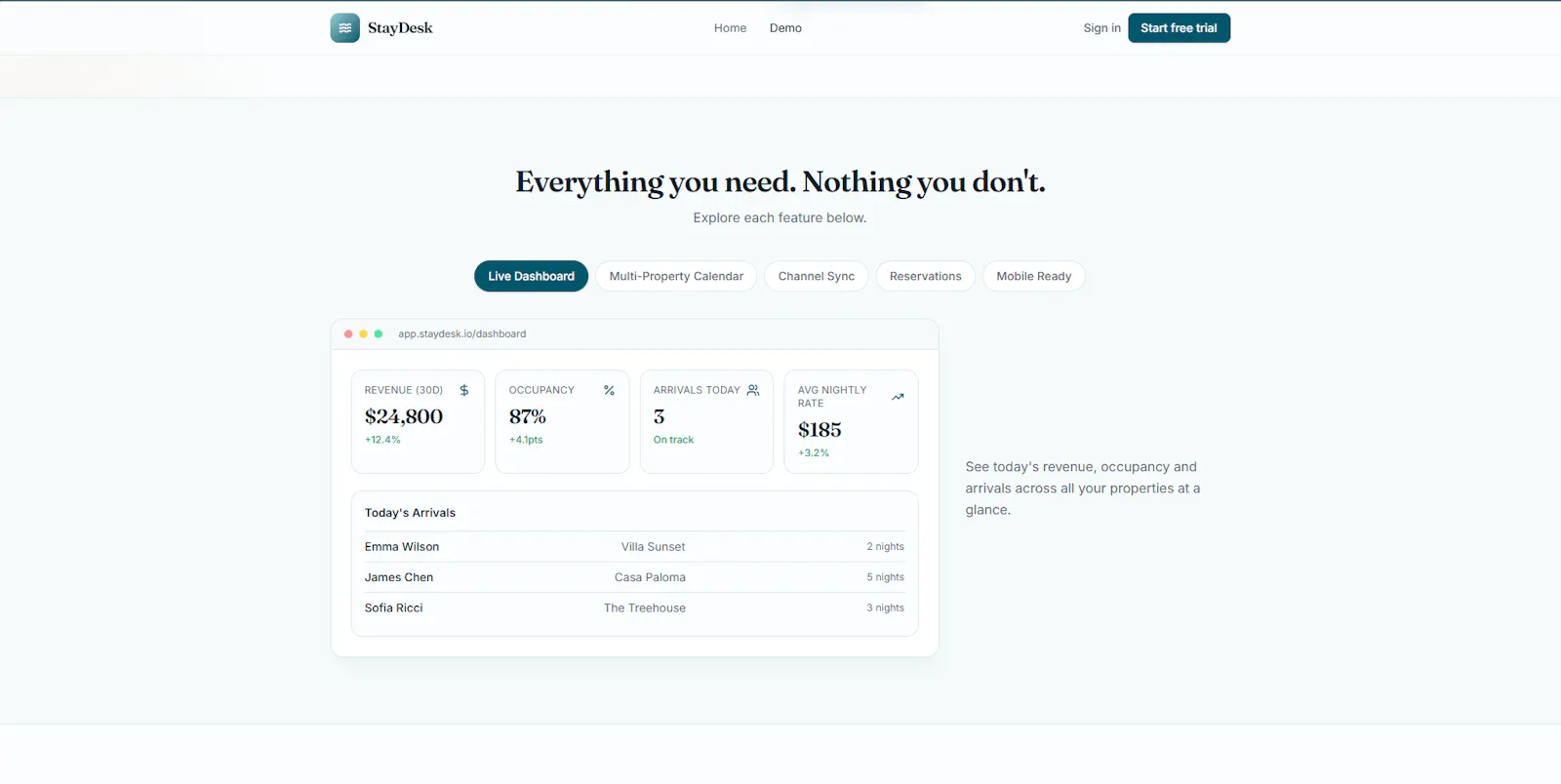 StayDesk PMS screenshot 2