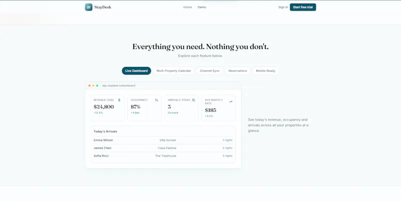 StayDesk PMS screenshot 2