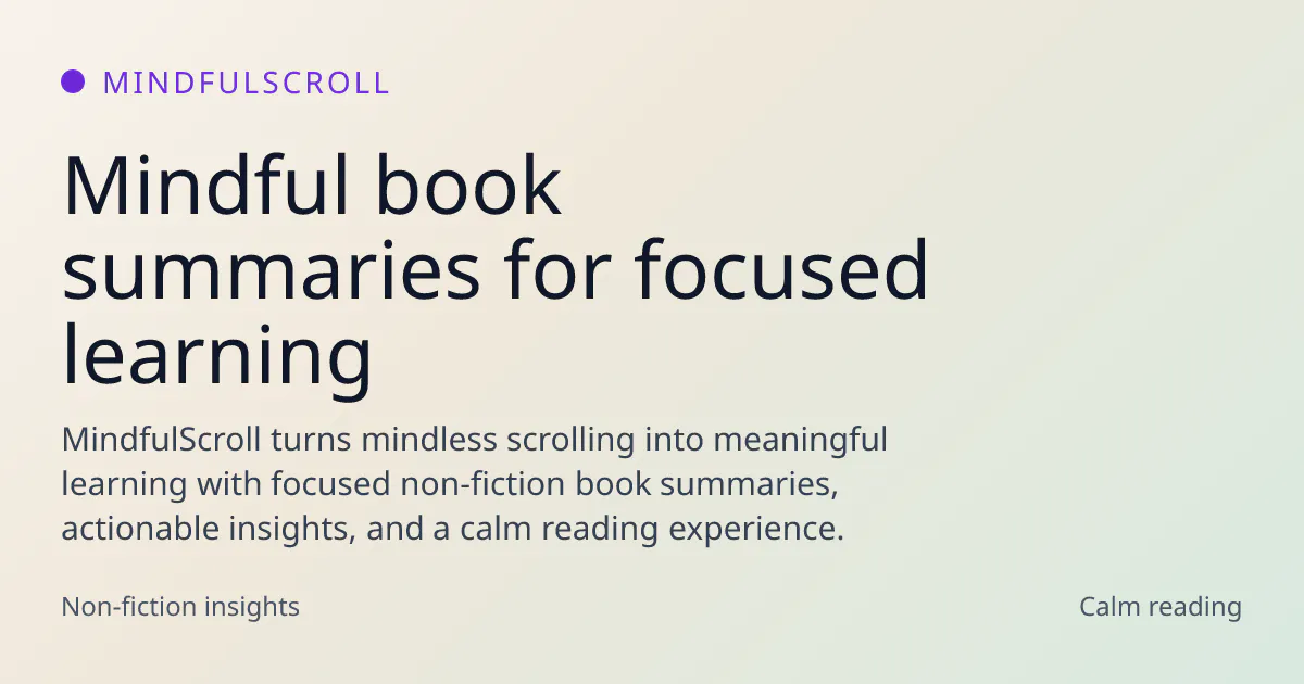 MindfulScroll 제품 배너