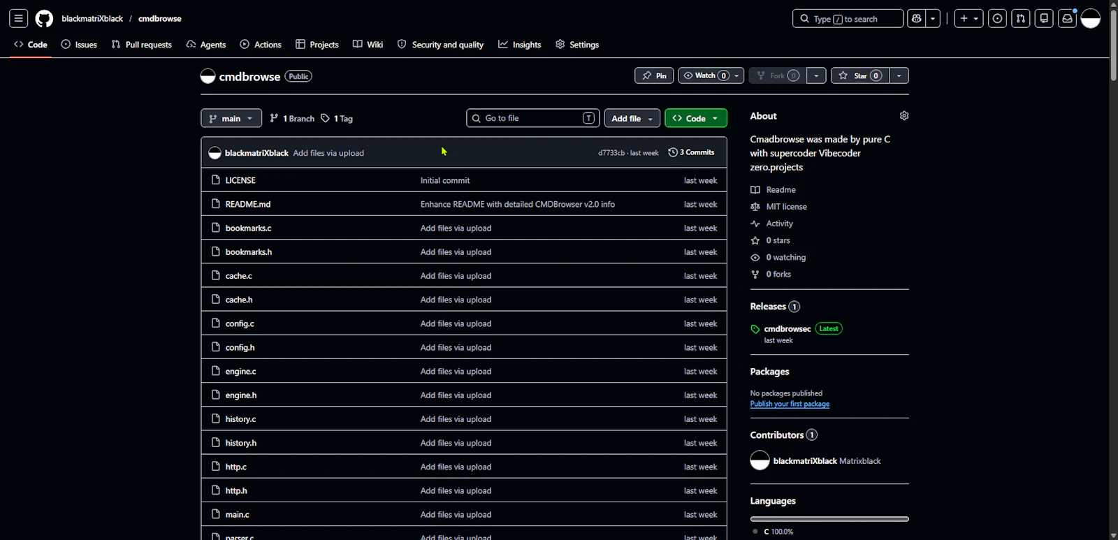 cmdbrowse screenshot 2