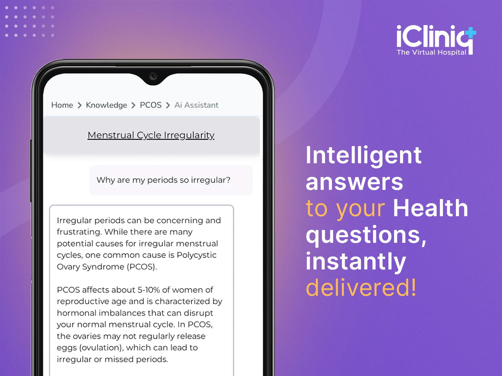 Media Icliniq TES - Pembantu PCOS AI - Dibuat oleh pakar perubatan 3