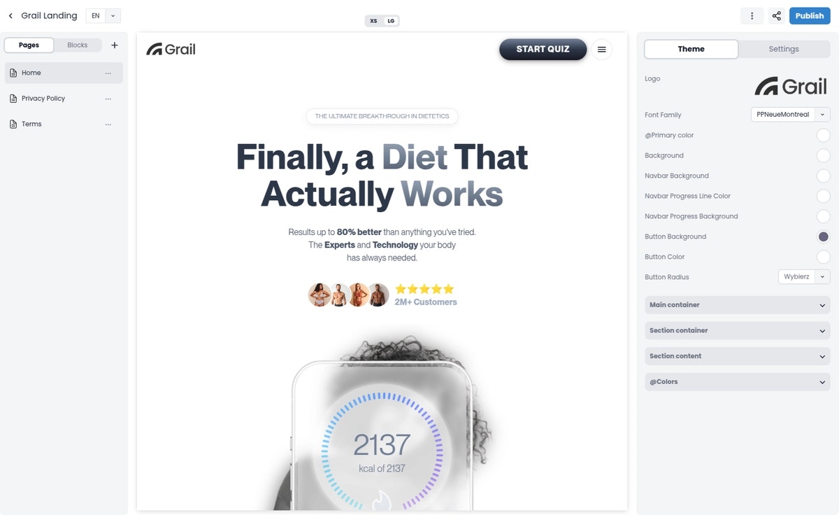 NutriLaunch - Screenshot 2 showing product features and functionality